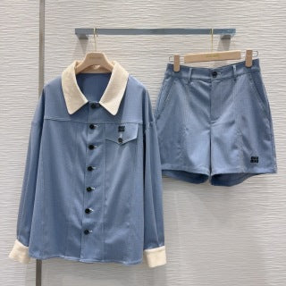 Miu Miu 2025 Set Blue White Polyester