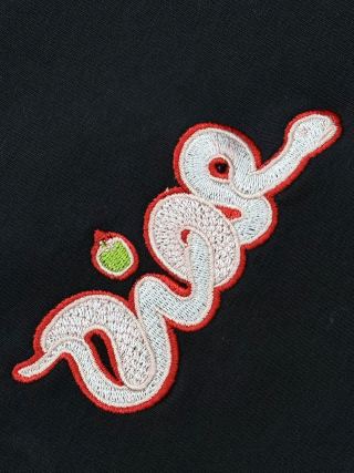 CD 25 Snake-shaped Letter Embroidered Short Sleeves T-shirt Cotton