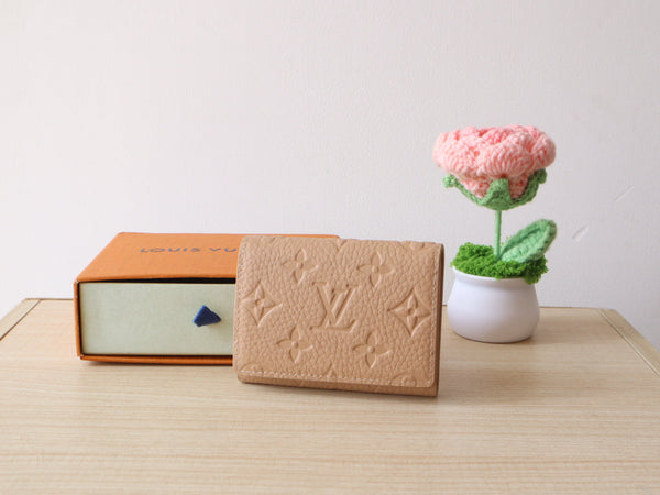 LV Envelope Business Card Holder Monogram Grained Taurillon Cowhide