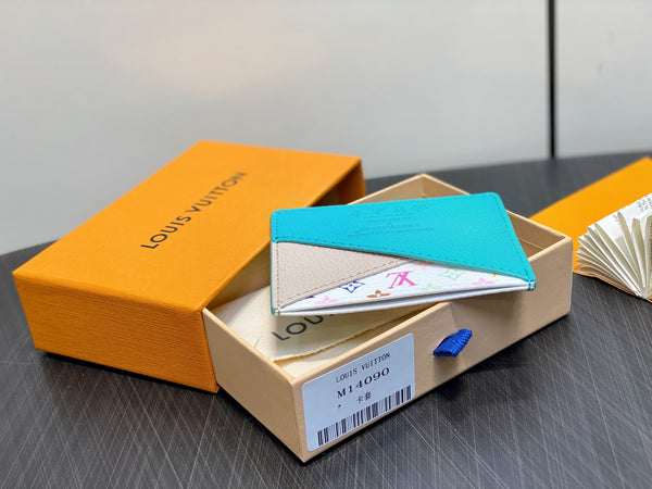 LV x TM Criss-Cross Card Holder Cowhide Canvas 331767