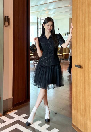 CC 25 Tweed Set Black Cotton