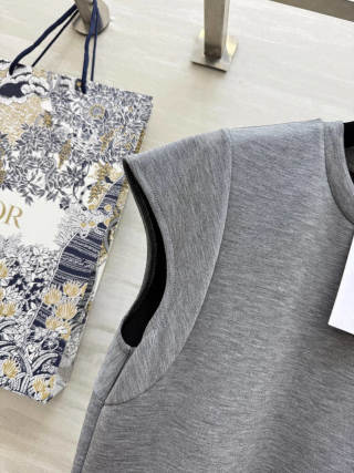 CD 25 Abito in cotone nero e grigio