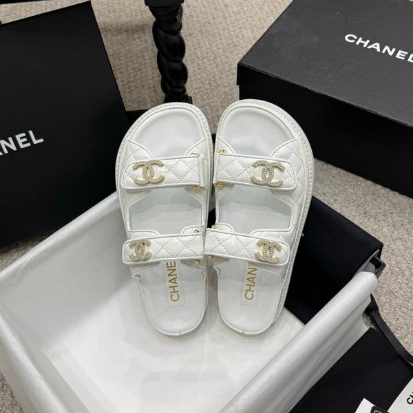 CC 25S Dad Sandal Mule Calfskin Mop Logo