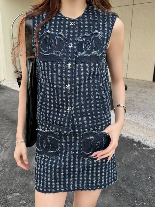 CC 25 Denim Set Blue Cotton