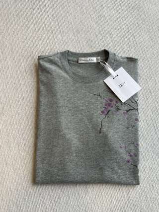 CD 25 Plum Blossom Floral Short-sleeved Top Cotton