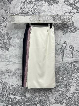 Gonna lunga con stampa floreale CD 25 in poliestere beige