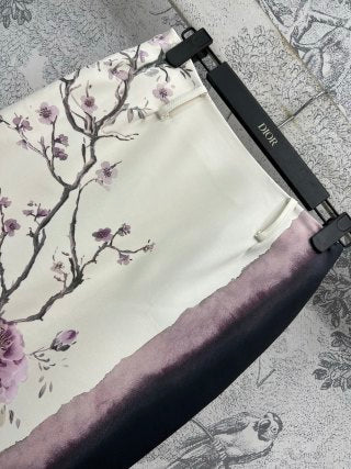 Gonna lunga con stampa floreale CD 25 in poliestere beige