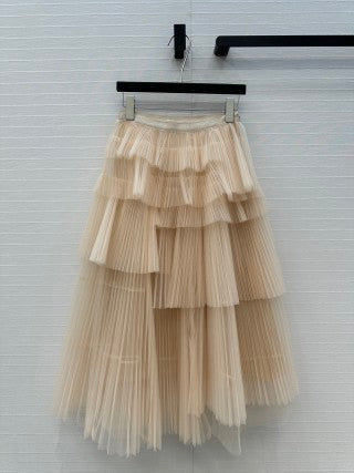CD 25 Pleated Chiffon Skirt Polyester