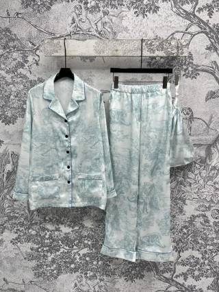 CD 25 Print Suit Pink and Light Blue Cotton