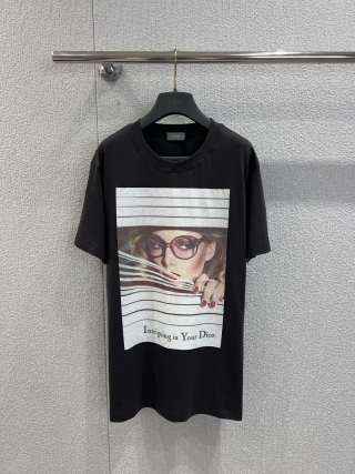 CD 25 Printed Round Neck Short Sleeve T-shirt Cotton 222668