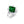 GRA SILVER GREEN DIAMOND RING