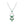 BUTTERFLY CHANDELIER CLASSIC GREEN SILVER DIAMOND NECKLACE
