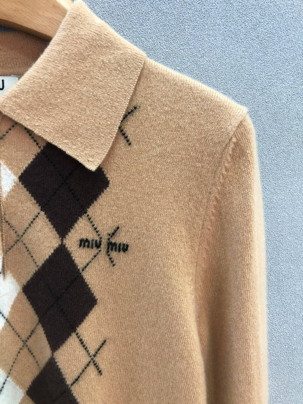 MIUMIU KNIT POLO SHIRT STYLE 248