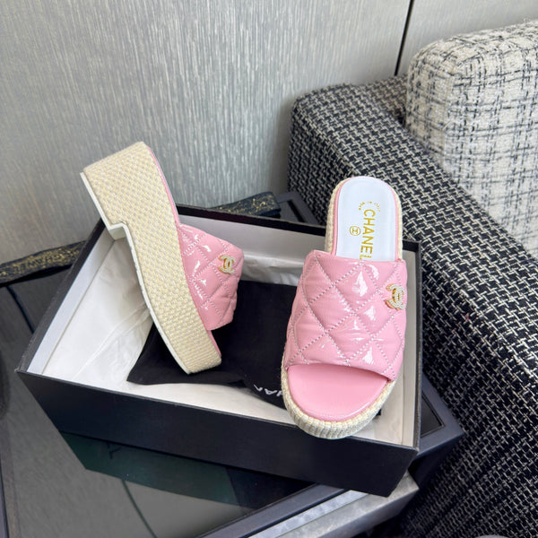 CC 25S Espadrille Platform Wedge Slides