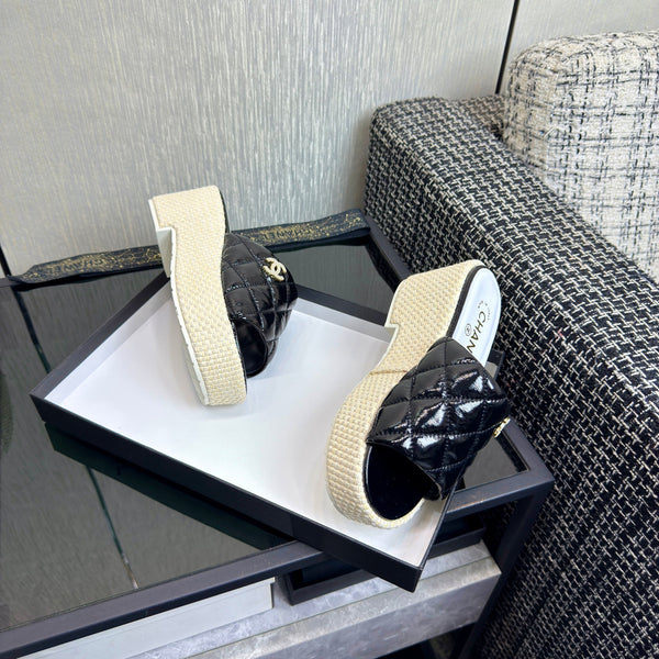 CC 25S Espadrille Platform Wedge Slides