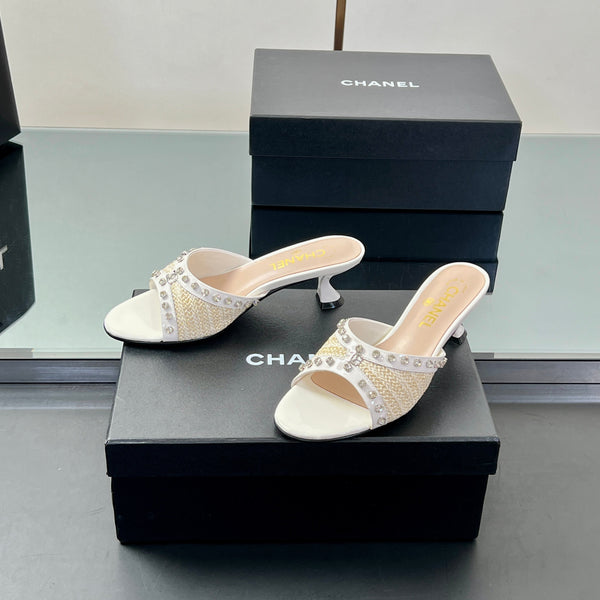 CC 25 Mules White Yellow Sheepskin 362451