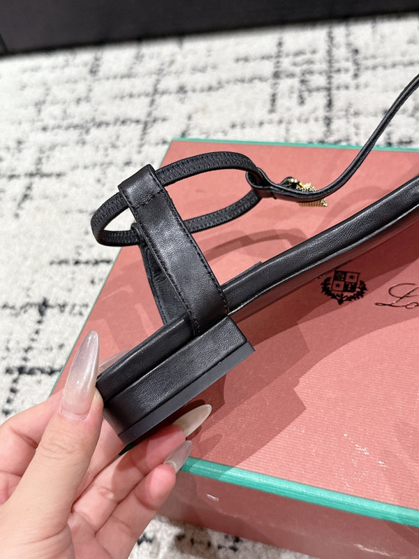 LP Mindil Infra Sandal Black Sheepskin 312459