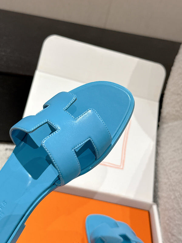 HM 25 Oran Sandal Blue Calfskin
