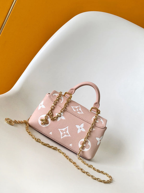 LV Nano Madeleine bag 21cm Pink White Cowhide 252077