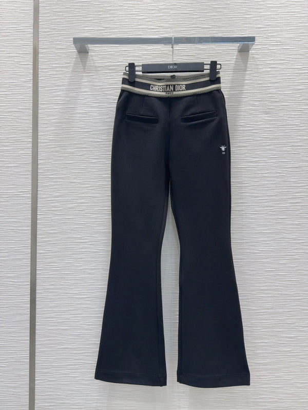 CD 25 Flared Pant Black Cotton