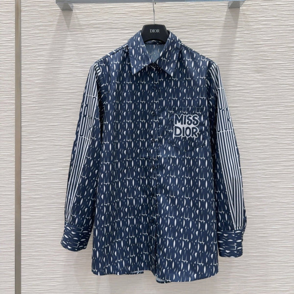 CD 25 Camicia Miss Dior Blu Poliestere