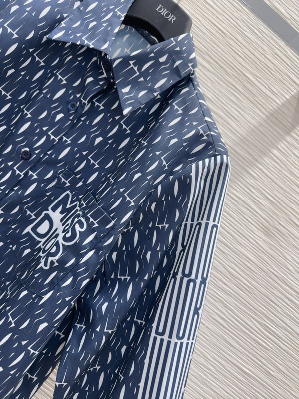 CD 25 Camicia Miss Dior Blu Poliestere