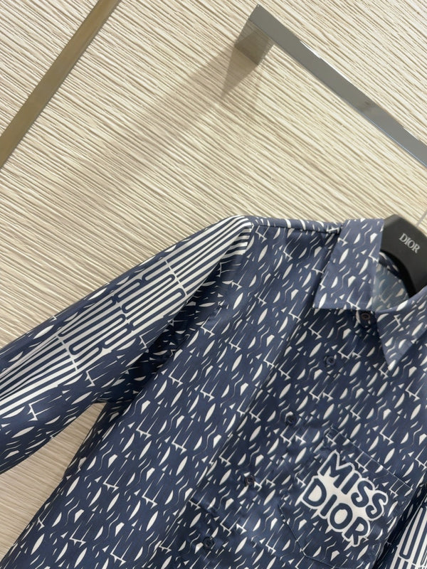 CD 25 Camicia Miss Dior Blu Poliestere