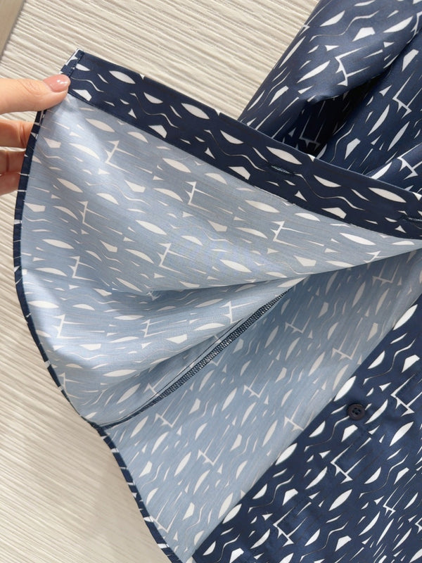 CD 25 Camicia Miss Dior Blu Poliestere