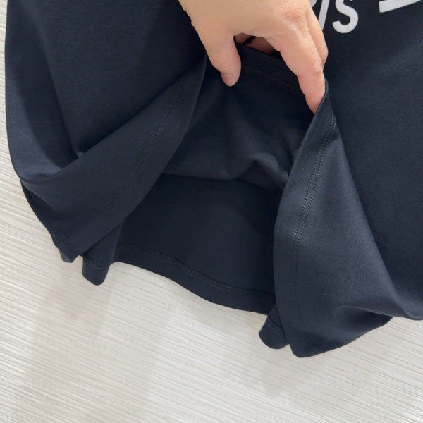 LV 25 Four-Leaf Clover Prints T-shirt Black Cotton