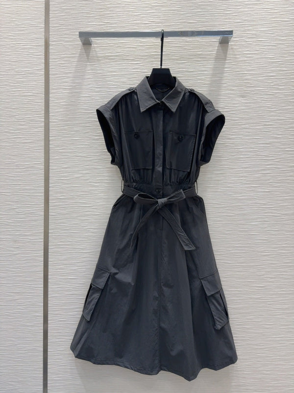 YSL 2025 Dress Black Nylon