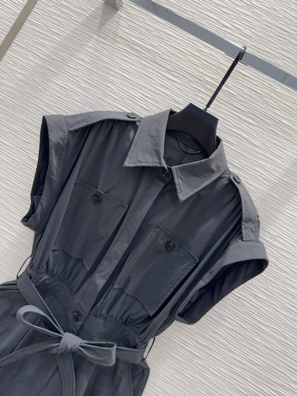 YSL 2025 Dress Black Nylon