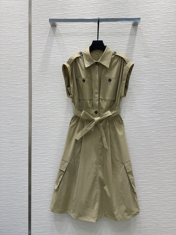 YSL 2025 Dress Beige Nylon