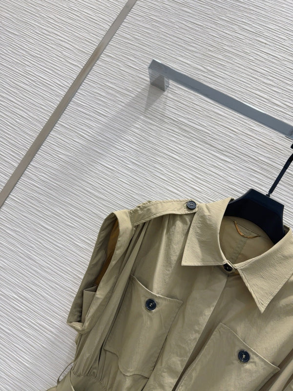 YSL 2025 Dress Beige Nylon