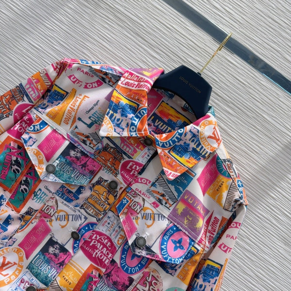 LV 25 Cheerful Pattern Jacket Mulicolor Polyester Cotton