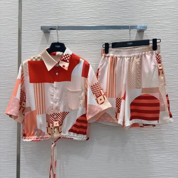 Fendi 25 Set Red Polyester Fiber