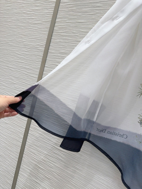 CD 25 Slightly Transparent Shirt White Polyester