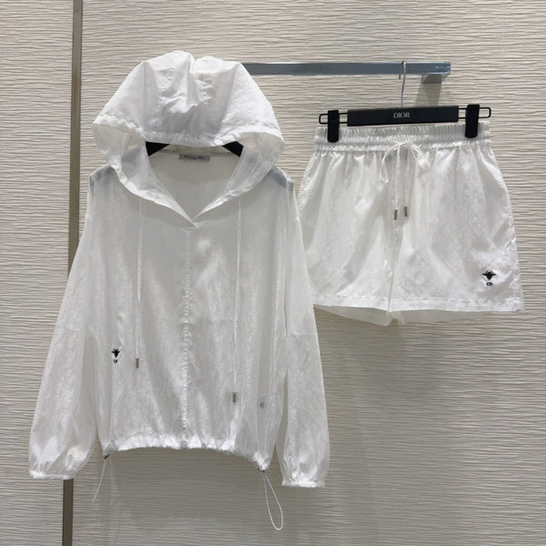 CD 25 Sun Protection Suit Gray and White Polyester