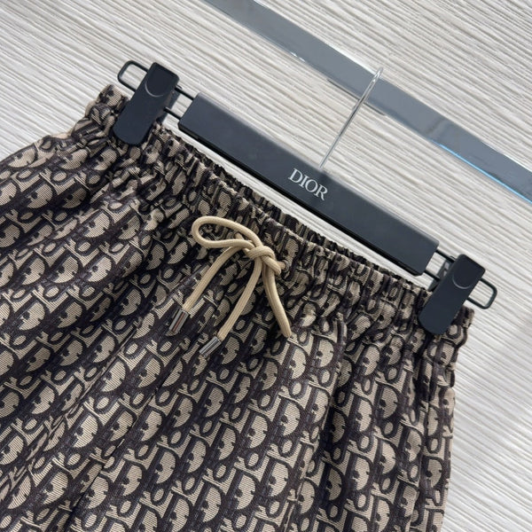 CD 25 Monogram Short Beige mix Brown Cotton