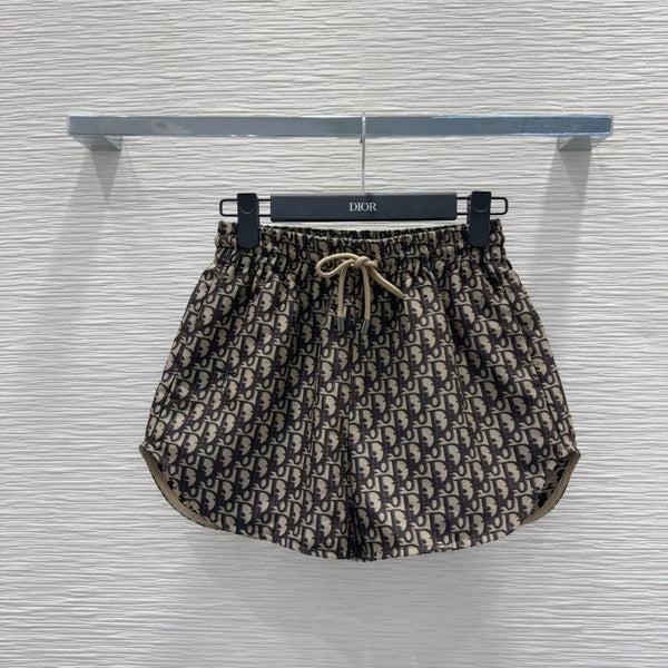 CD 25 Monogram Short Beige mix Brown Cotton