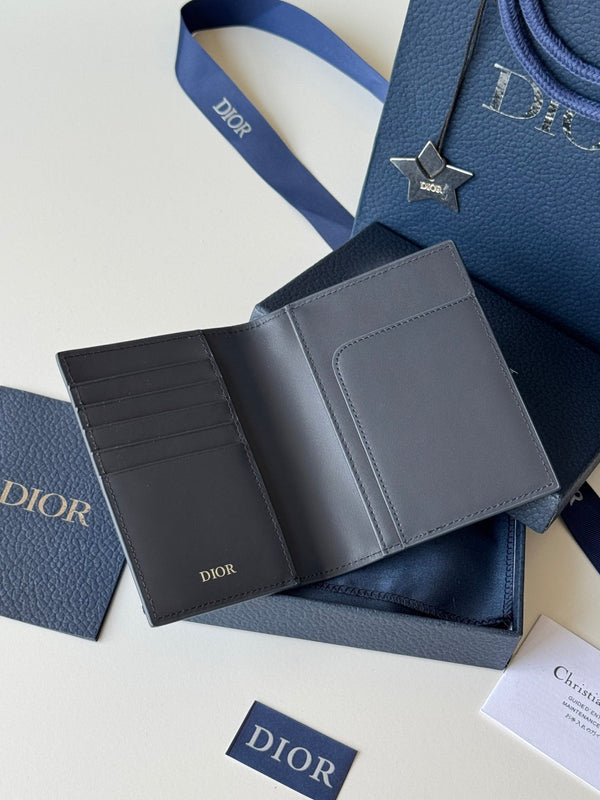 CD Diamond Saddle Passport Blue Beige Cowhide