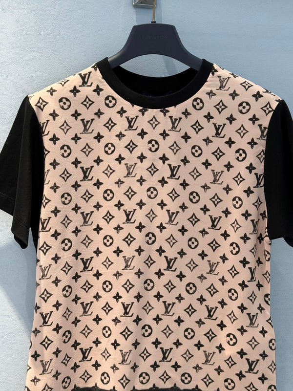 LV Flower T-shirt Light Pink Cotton