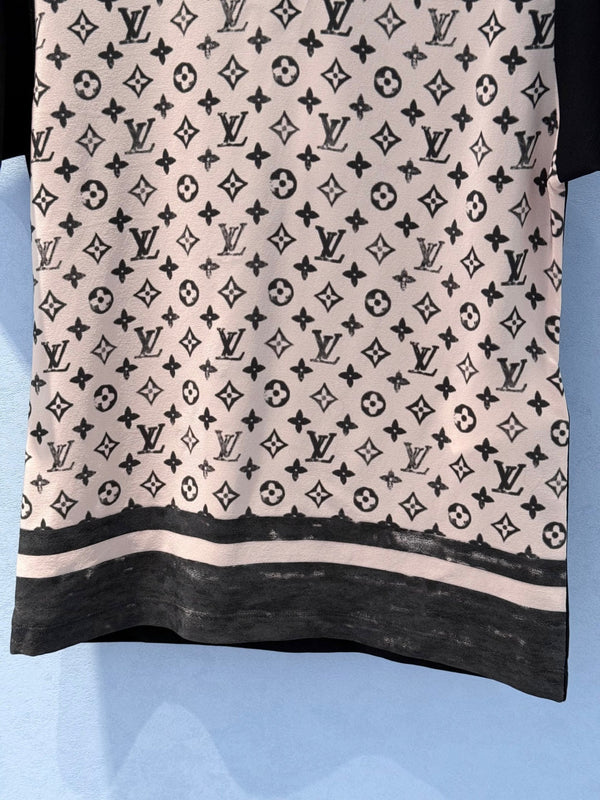 LV Flower T-shirt Light Pink Cotton