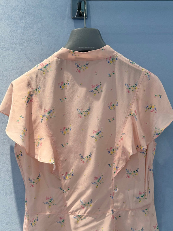 Prada 25 Floral Vest Pink Viscose and Silk