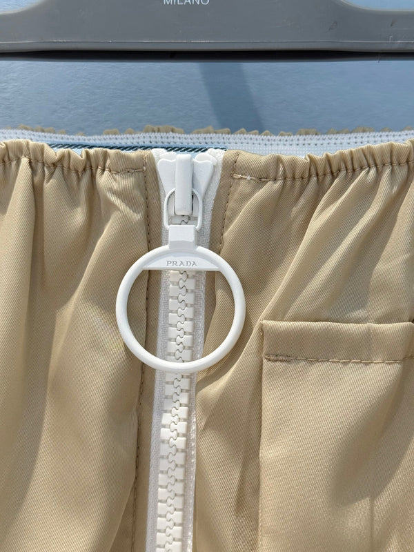 Prada 25 Short Light Beige Polyamide