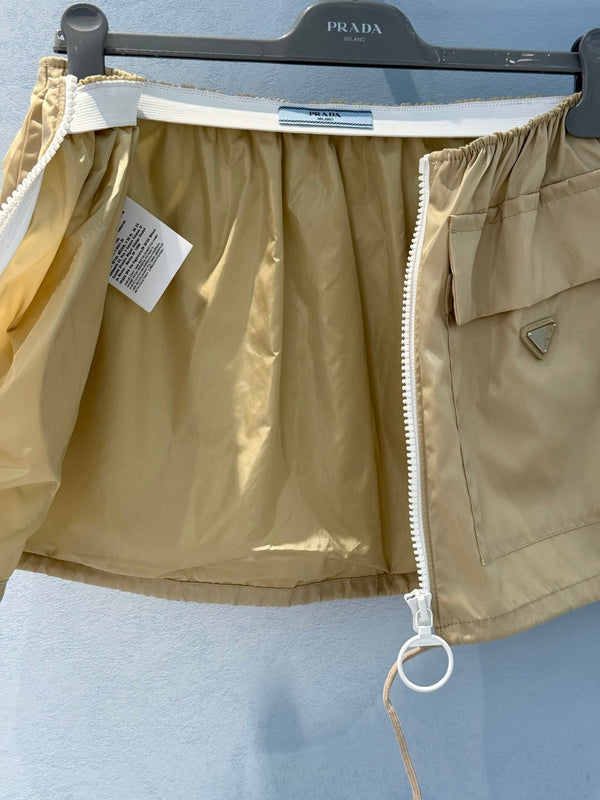 Prada 25 Short Light Beige Polyamide