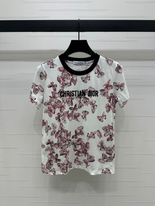 Dior 25C T-Shirt Papillon multicolore Pattern 228799