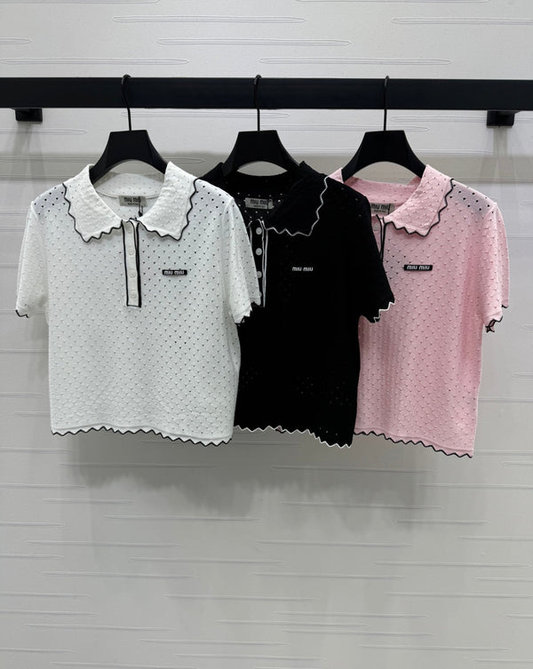 Miu 25 Polo T-Shirt Silk 233517