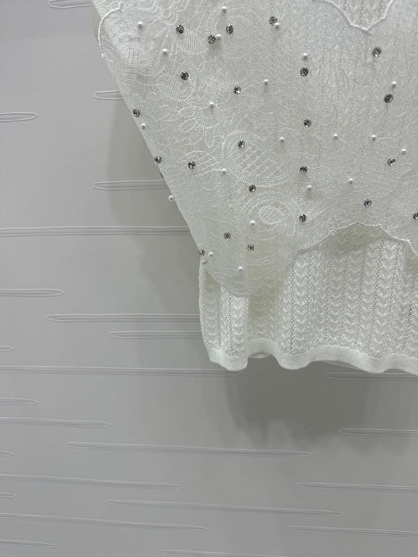 Miu 25 T- Shirt Wool with Lace 233541