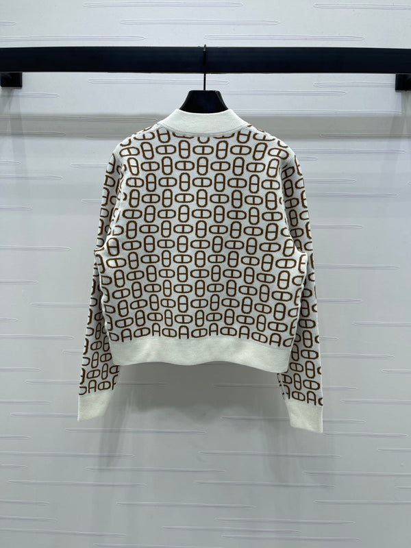 HM 25 Cardigan Black And White Wool 264288