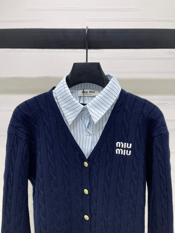 Miu Miu 25 Maglione lavorato a maglia a maniche lunghe in lana 295626